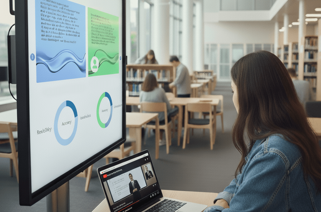 Students using the Abstractive AI Summary