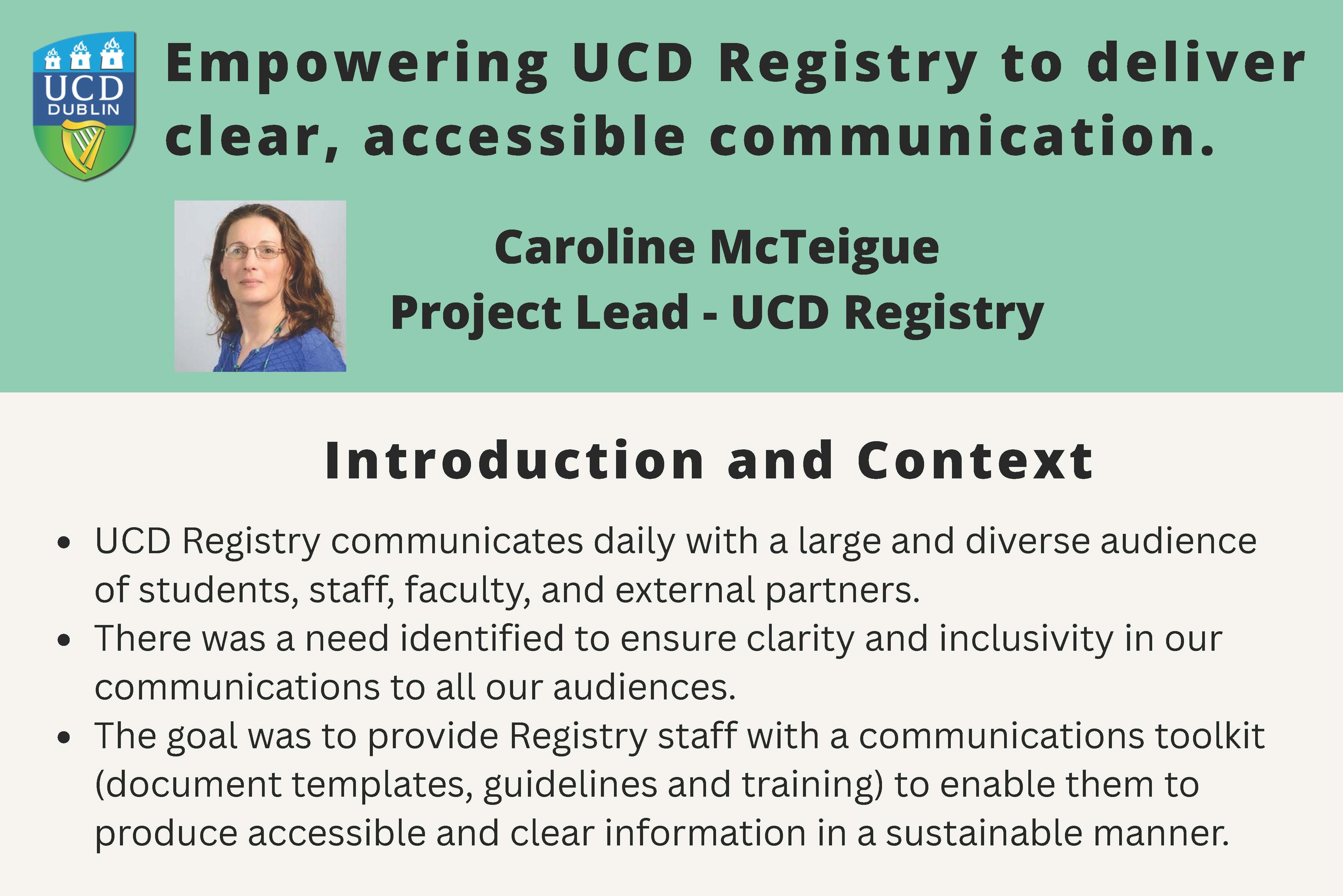 Caroline McTeigue Staff Partnership Case Study