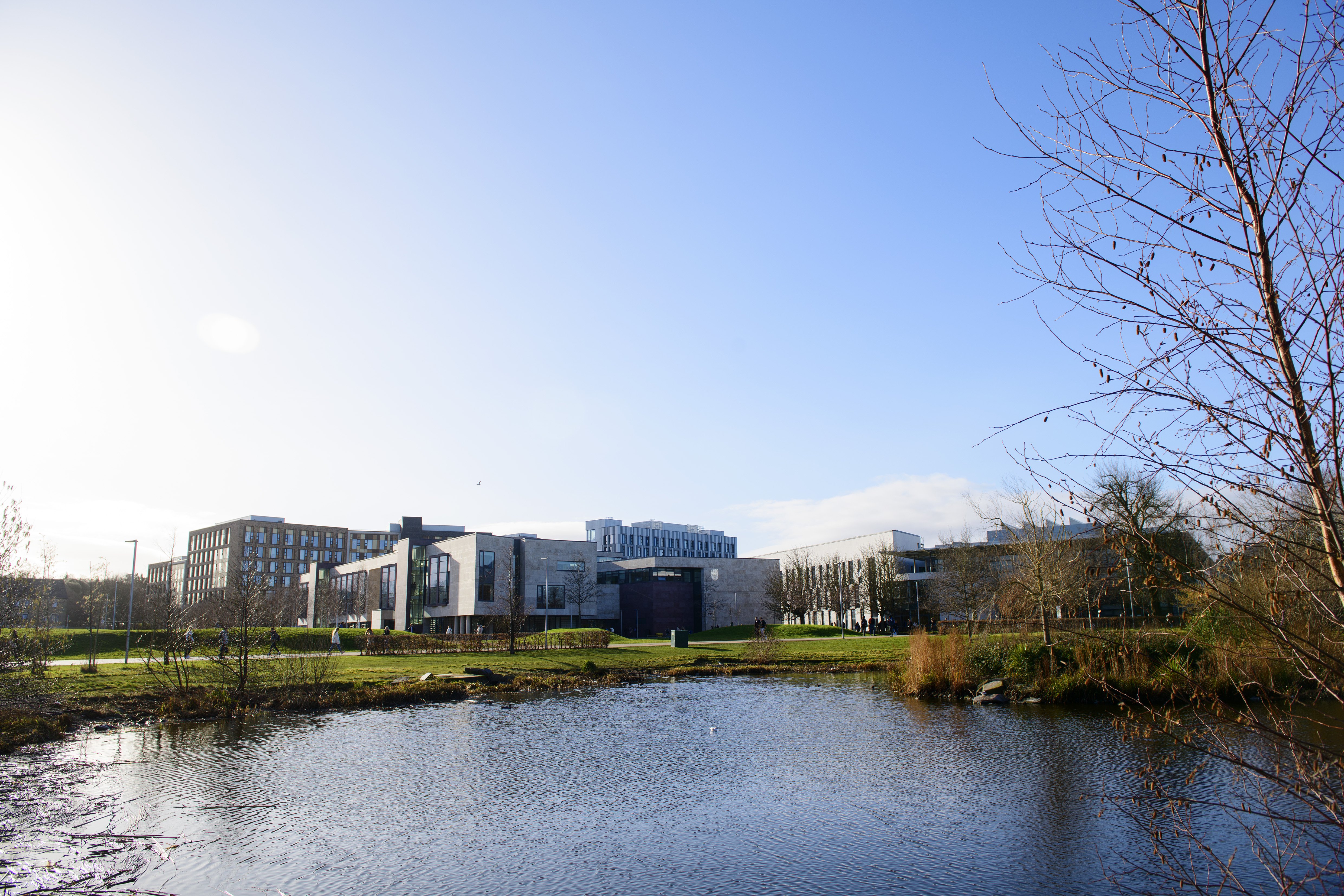 Buildings across a lake
