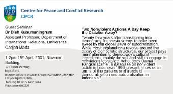 image for 'CPCR hosts: Two Nonviolent Actions A Day Keep the Dictator Away?' webinar