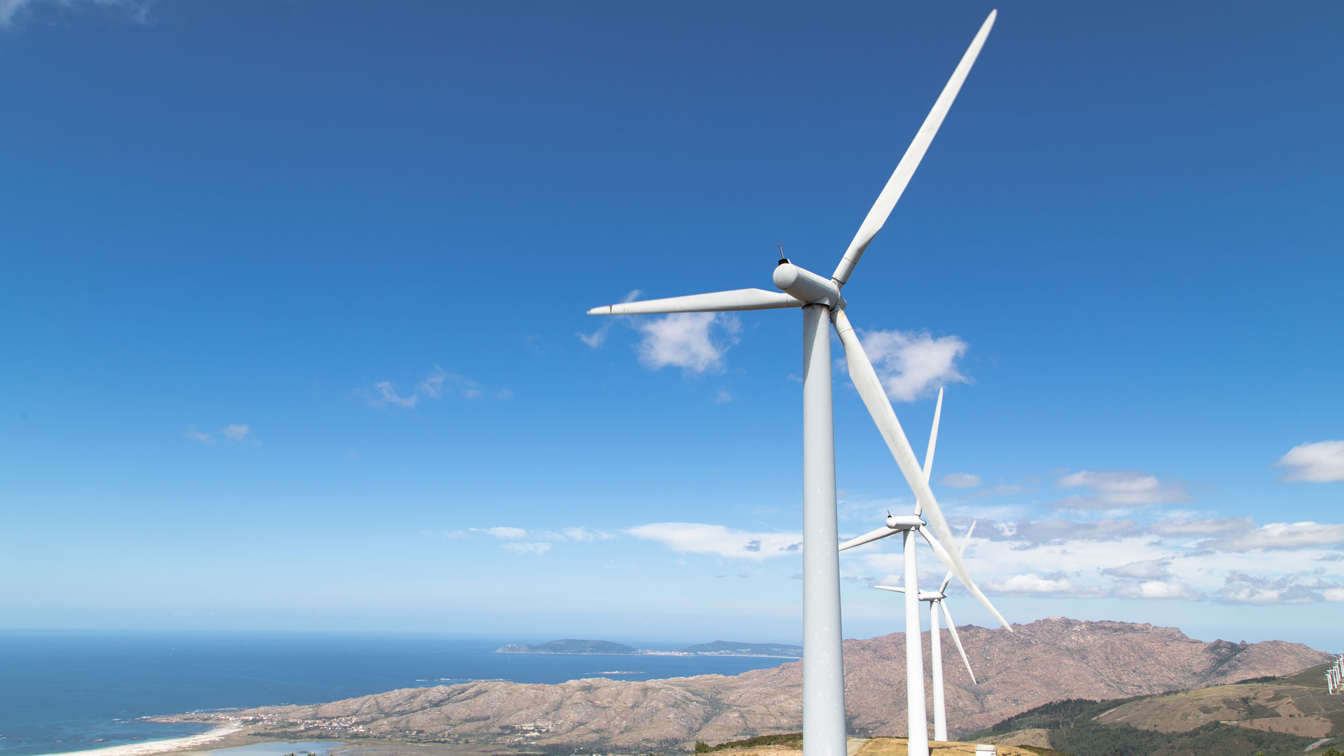 Nexsys Slider Wind Turbines on a mountainside