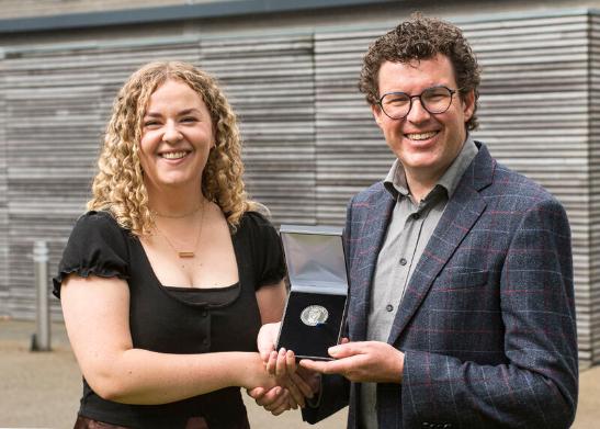 Sarah Dunne, 2025 Roebuck Medal Winner & Shane Bergin,