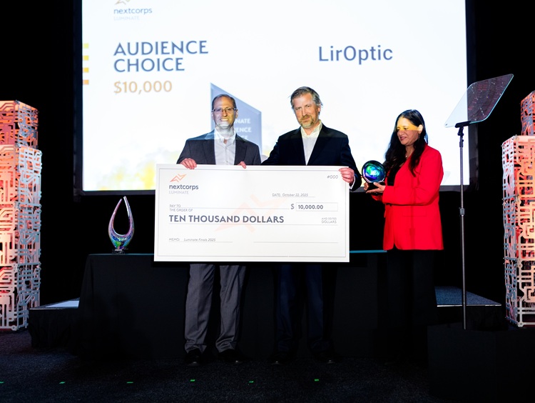 James Senall, President, NextCorps; Simon Forsyth, CEO and co-founder, LirOptic and Dr Sujatha Ramanujan, Managing Director, Luminate NY.