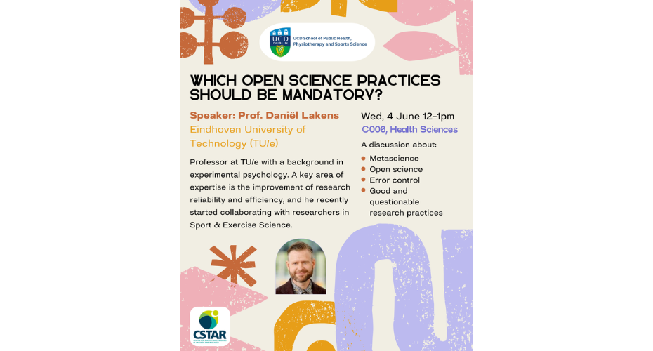 Poster with details of a talk at UCD