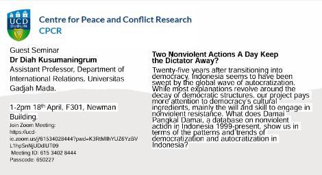 image for 'CPCR hosts: Two Nonviolent Actions A Day Keep the Dictator Away?' webinar