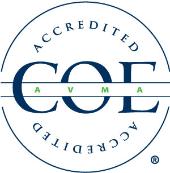 AVMA Council on Education (COE) Accredited seal featuring the word 