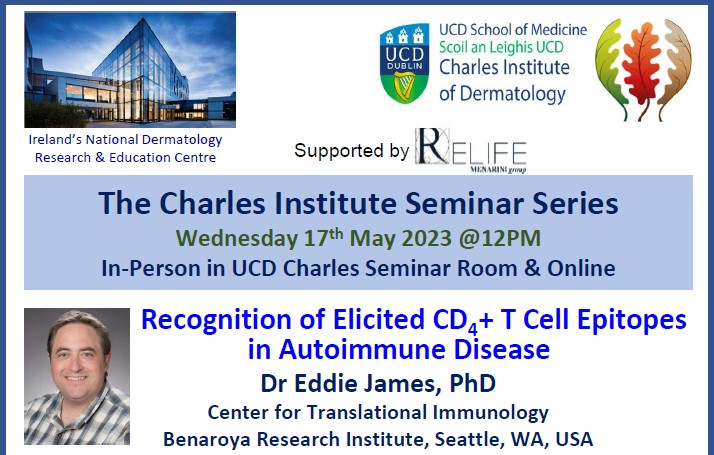 ​Talk 14 - "Recognition of Elicited CD4+ T Cell Epitopes in Autoimmune Disease" by Prof. Eddie James, Center for Translational Immunology, Benaroya Research Institute, Seattle, WA, USA