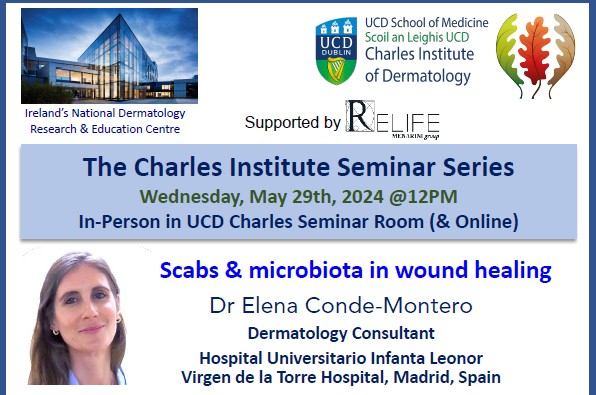 Talk 9 - "Scabs & microbiota in wound healing " by Dr Elena Conde-Montero, Dermatology Consultant\nHospital Universitario Infanta Leonor Virgen de la Torre Hospital, Madrid, Spain