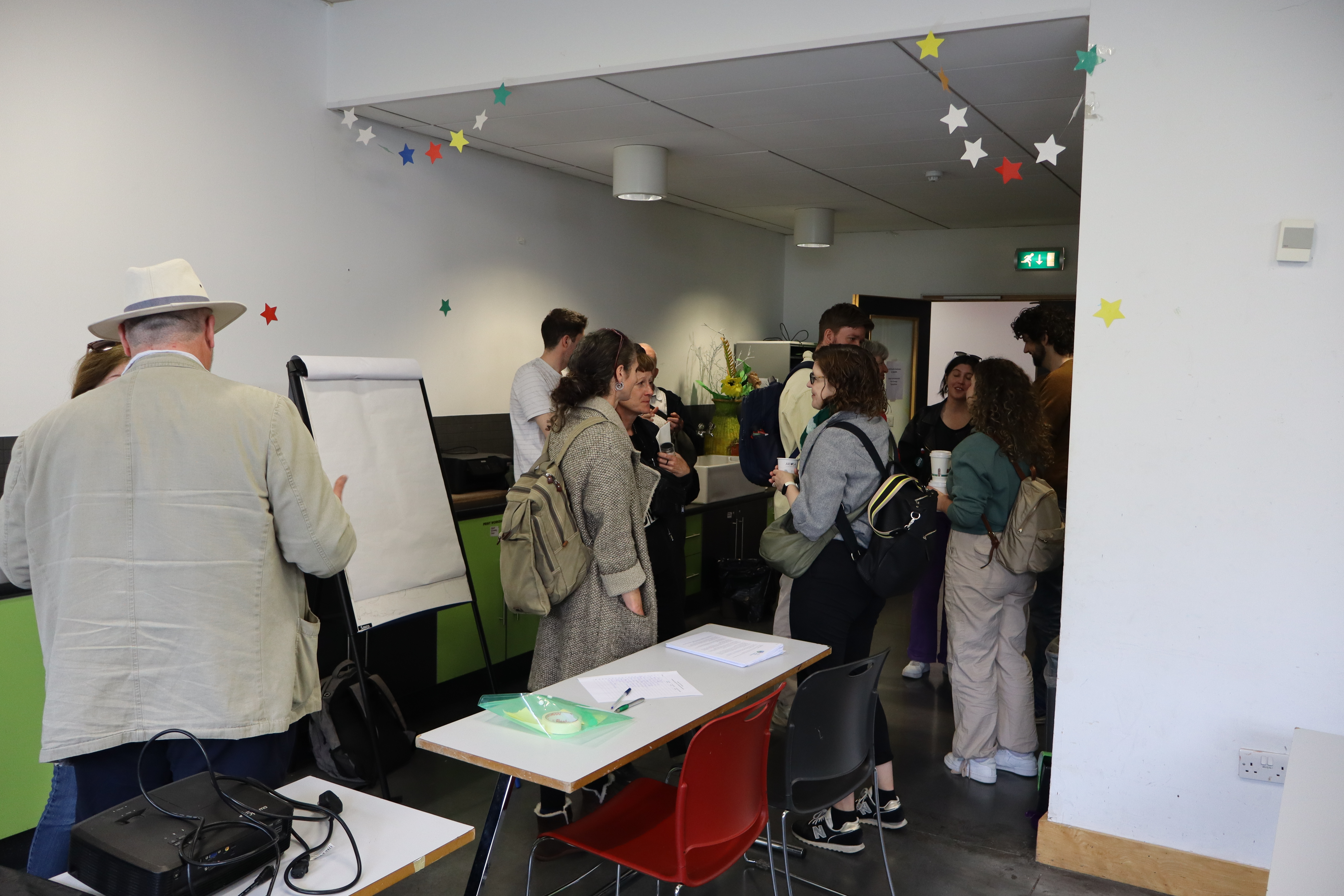 Tallaght workshop inside people standing