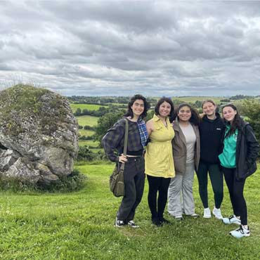 A group of UCD students on a field trip as part of the UCD High School Program.