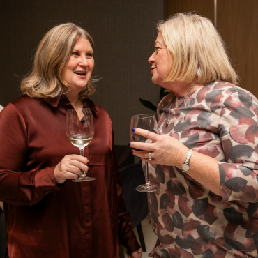 Two women at the UCD Physiotherapy 70th anniversary celebration