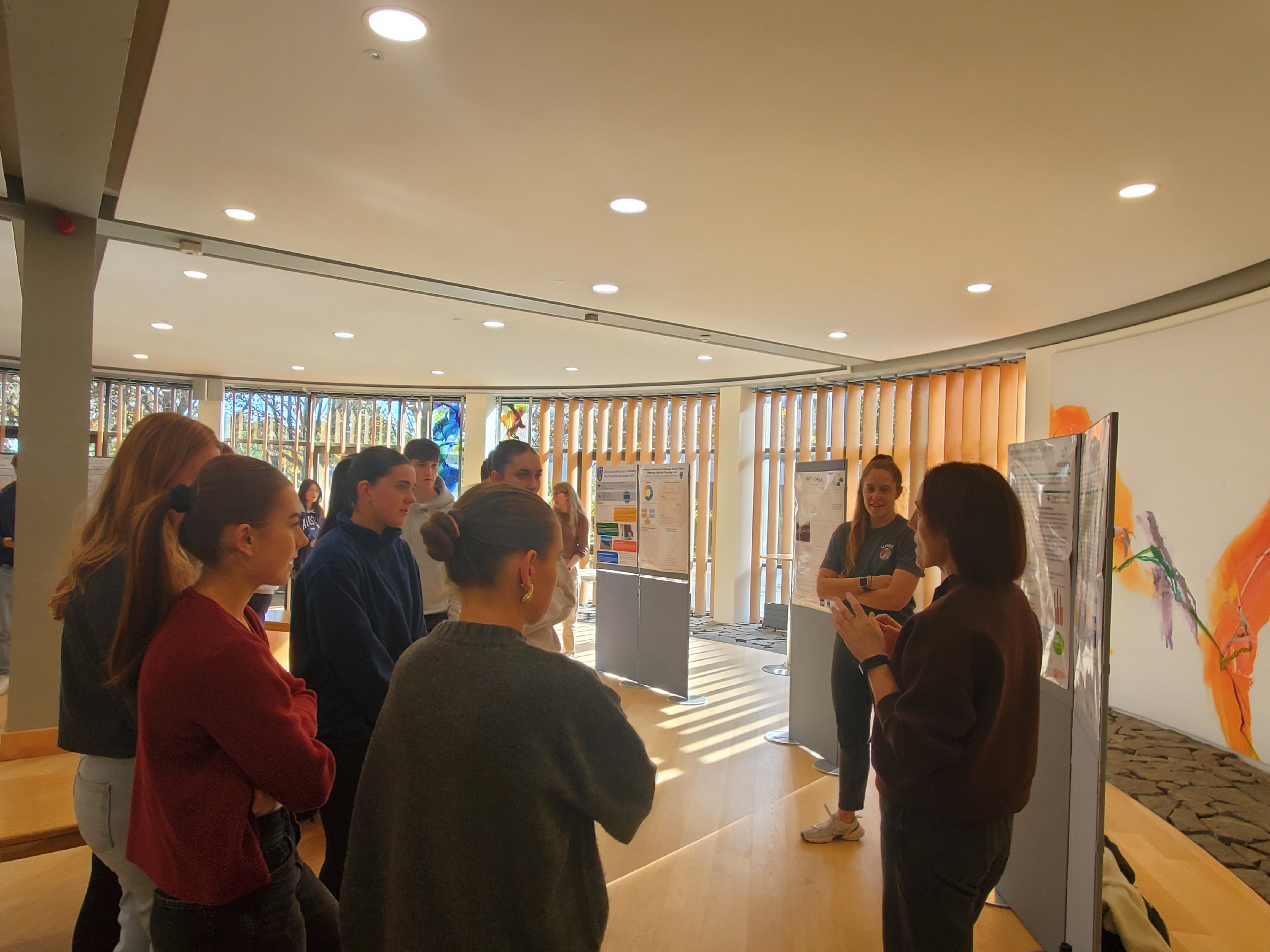 Students at a poster session