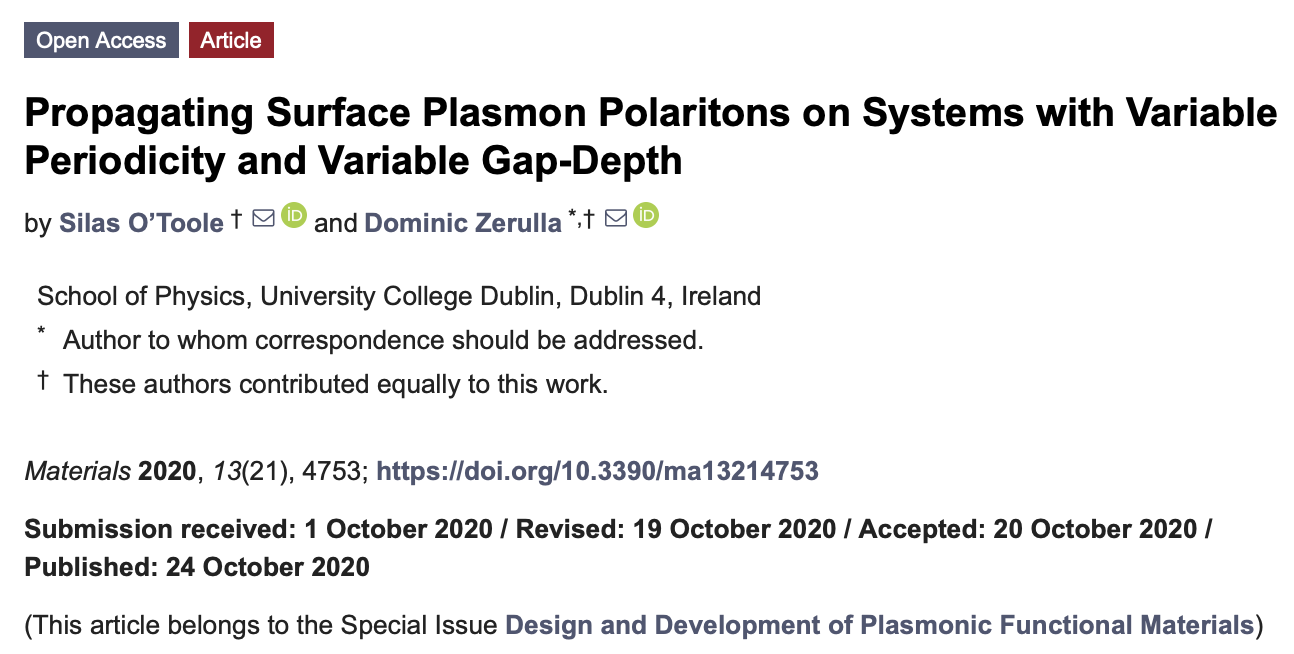 Propagating Surface Plasmon Polaritons on Systems with Variable Periodicity and Variable Gap-Depth