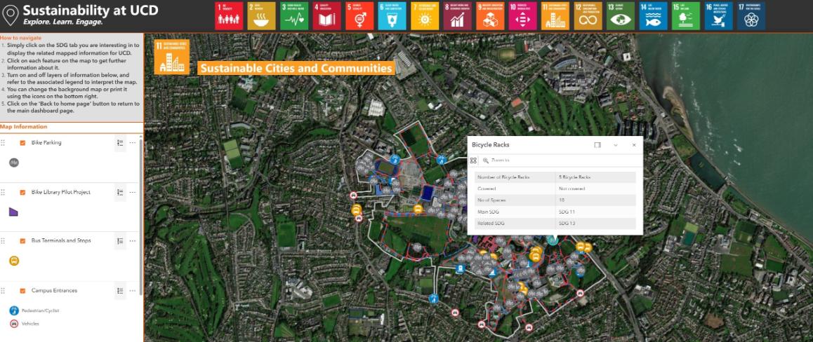 A satellite map of UCD