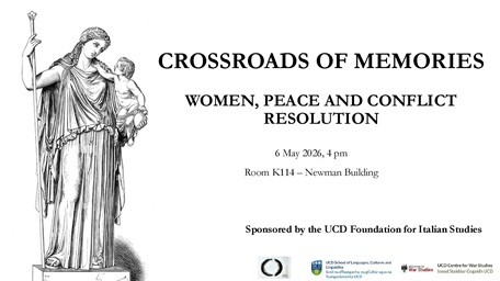 On 6 May 2026 join us for a special workshop entitled &lsquo;Crossroads of Memories: Women, Peace and Conflict Resolution&rsquo;. Click to get full details. 